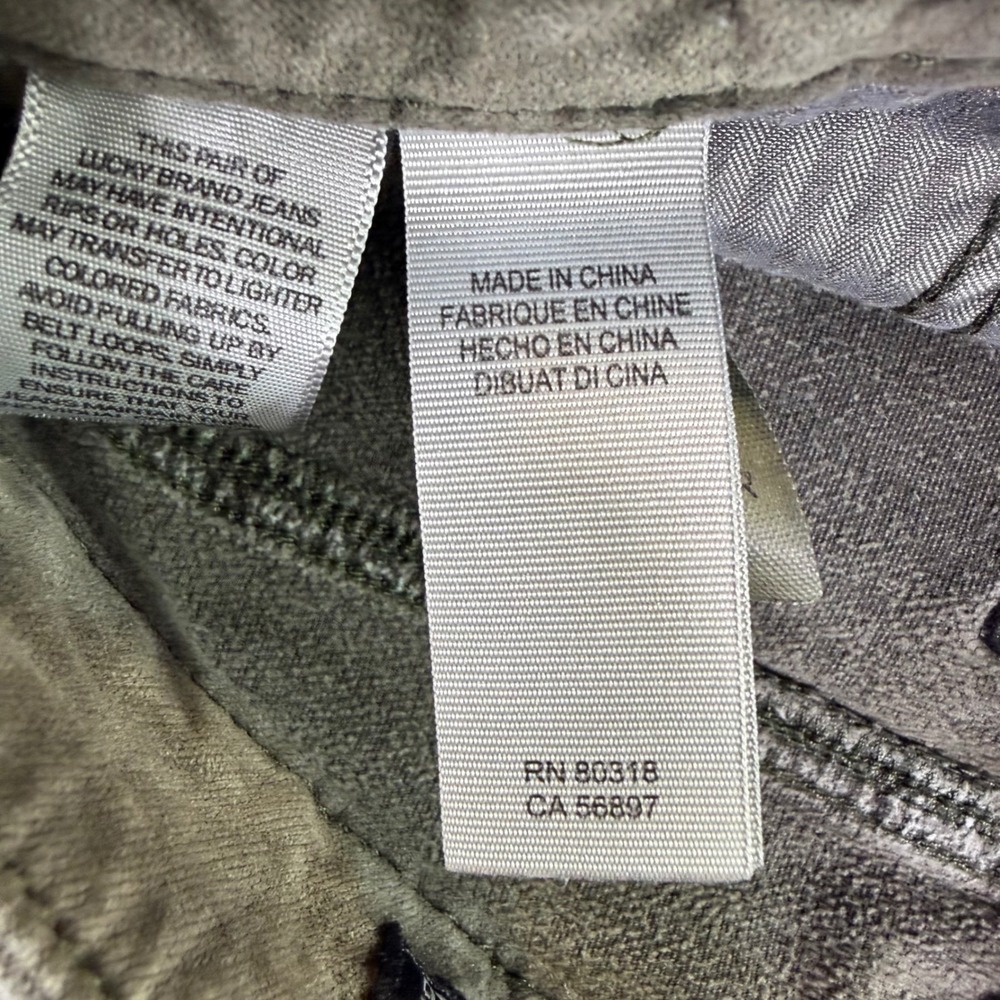 Lucky Brand Ava Super Skinny Corduroy Pants Olive Green Womens 2/26 Fall Earhty - Picture 7 of 8